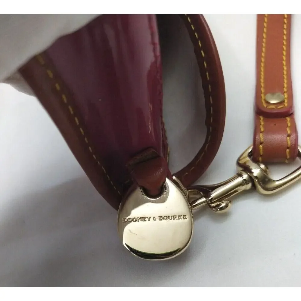 Dooney & Bourke Magenta Patent Leather Button Wristlet - Coin Wallet